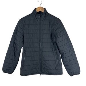 Club Monaco Women's‎ Puffer Jacket Black Lightweight Packable Athleisure Size S